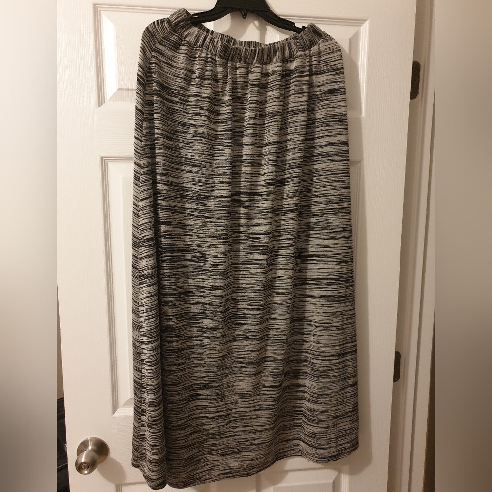 Melange jersey long skirt, size S